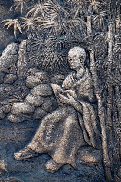 Truc Lam buddhistický chrám, buddhistický mnich, Dalat, Vietnam od Unbekannt Unbekannt